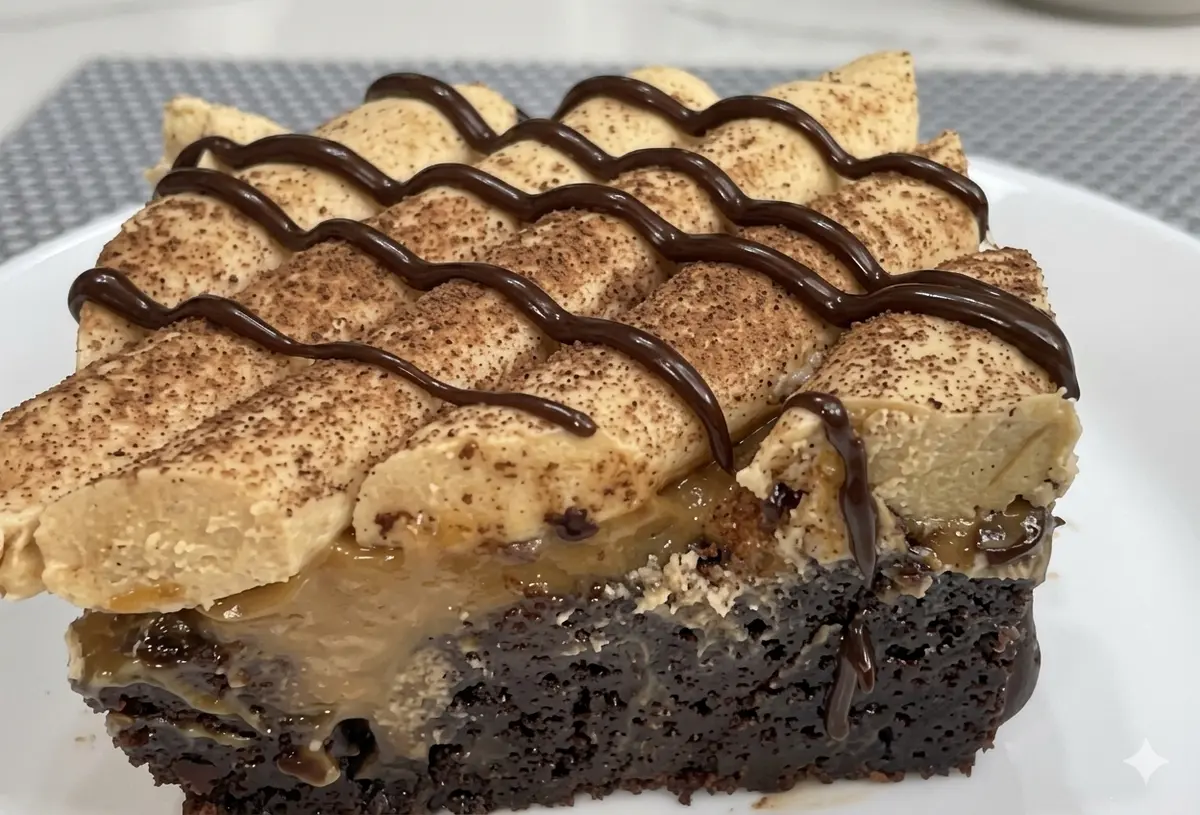Chocolate Caramel Poke Cake